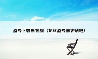 盗号下载黑客版（专业盗号黑客贴吧）