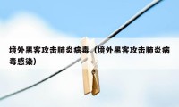 境外黑客攻击肺炎病毒(境外黑客攻击肺炎病毒感染)