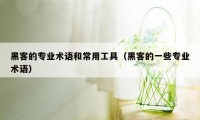 黑客的专业术语和常用工具（黑客的一些专业术语）