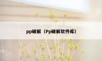 pp破解（Pp破解软件库）
