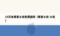 15万本黑客小说免费阅读（黑客小说 小说）