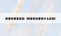 刺客和黑客区别（刺客和剑客有什么区别）