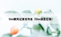 tim聊天记录文件名（tim消息记录）