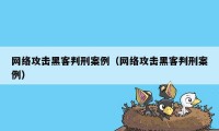 网络攻击黑客判刑案例（网络攻击黑客判刑案例）