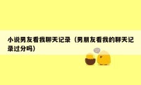 小说男友看我聊天记录（男朋友看我的聊天记录过分吗）
