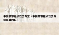 中国黑客组织攻击白宫（中国黑客组织攻击白宫是真的吗）
