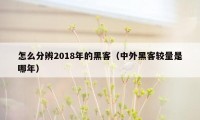 怎么分辨2018年的黑客（中外黑客较量是哪年）