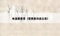 米洛黑客受（受黑客攻击公告）