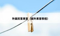 外国厉害黑客(国外黑客教程)