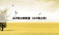 dnf端口破解器（dnf端口挂）