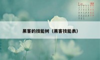 黑客的技能树（黑客技能表）