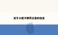 关于小妮子聊天记录的信息