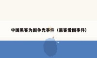 中国黑客为国争光事件（黑客爱国事件）