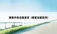 黑客手机主题首页(黑客主题软件)