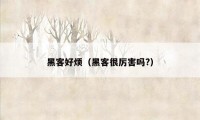黑客好烦（黑客很厉害吗?）
