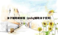 沫子辅助破解版（pubg辅助沫子官网）