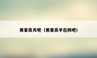 黑客高天吧（黑客高手在网吧）
