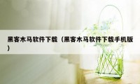 黑客木马软件下载（黑客木马软件下载手机版）