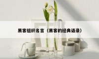 黑客组织名言（黑客的经典语录）