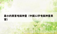 最小的黑客电脑神童（中国12岁电脑神童黑客）