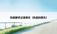 伪装聊天记录照片（伪装的照片）