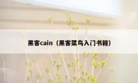 黑客cain（黑客菜鸟入门书籍）