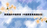 黑美国的中国黑客（中国黑客黑美国白宫）