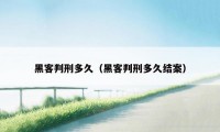 黑客判刑多久（黑客判刑多久结案）