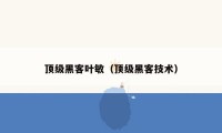 顶级黑客叶敏（顶级黑客技术）