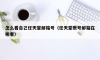 怎么看自己任天堂邮箱号(任天堂账号邮箱在哪看)