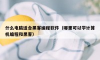 什么电脑适合黑客编程软件（哪里可以学计算机编程和黑客）