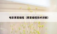 电影黑客编程（黑客编程技术详解）