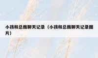 小孩和总裁聊天记录（小孩和总裁聊天记录图片）