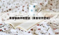 黑客帮找手机壁纸（黑客软件壁纸）