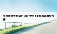 手机被黑客黑后的反应视频（手机黑客教学视频）