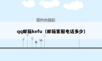 qq邮箱kefu(邮箱客服电话多少)