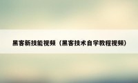 黑客新技能视频(黑客技术自学教程视频)