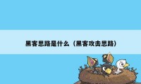 黑客思路是什么（黑客攻击思路）