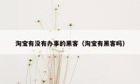 淘宝有没有办事的黑客(淘宝有黑客吗)