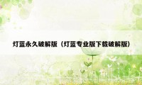 灯蓝永久破解版（灯蓝专业版下载破解版）