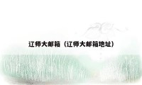 辽师大邮箱(辽师大邮箱地址)