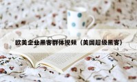 欧美企业黑客群体视频（美国超级黑客）