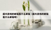 盛大游戏的邮箱是什么邮箱（盛大游戏的邮箱是什么邮箱呀）