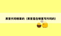 黑客代码哪里的(黑客是在哪里写代码的)