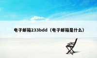 电子邮箱233bdd（电子邮箱是什么）