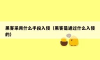 黑客采用什么手段入侵（黑客是通过什么入侵的）