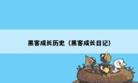黑客成长历史(黑客成长日记)