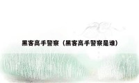 黑客高手警察(黑客高手警察是谁)