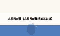 文星网邮箱(文星网邮箱地址怎么填)