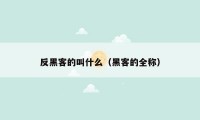 反黑客的叫什么（黑客的全称）